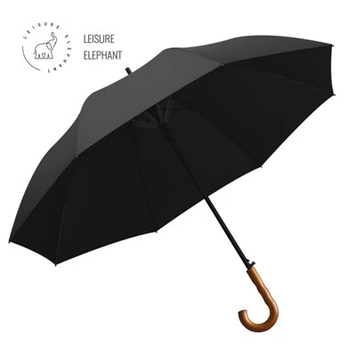 Large Black Umbrella Wooden Handle Large Black Umbrella Wooden Handle